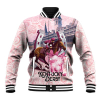 Kentucky Horse Racing Baseball Jacket Rose Run For The Roses Derby Art