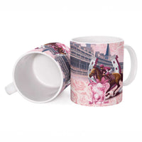 Kentucky Horse Racing Ceramic Mug Rose Run For The Roses Derby Art
