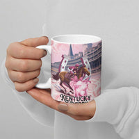 Kentucky Horse Racing Ceramic Mug Rose Run For The Roses Derby Art