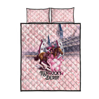 Kentucky Horse Racing Quilt Bed Set Rose Run For The Roses Derby Art