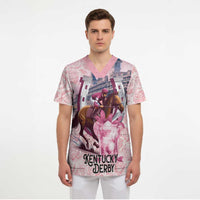 Kentucky Horse Racing Scrub Top Rose Run For The Roses Derby Art