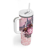 Kentucky Horse Racing Tumbler With Handle Rose Run For The Roses Derby Art