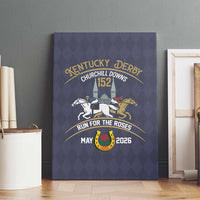 152nd Kentucky Horse Racing Canvas Wall Art Derby Run For The Roses Vintage