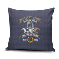 152nd Kentucky Horse Racing Pillow Cover Derby Run For The Roses Vintage