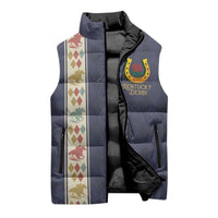 152nd Kentucky Horse Racing Sleeveless Puffer Jacket Derby Run For The Roses Vintage