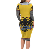 Century Holy Roman Empire Knight Costume Long Sleeve Bodycon Dress