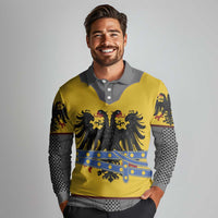 Century Holy Roman Empire Knight Costume Long Sleeve Polo Shirt