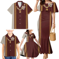 Holy Roman Emperor Costume Family Matching Mermaid Dress and Hawaiian Shirt