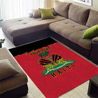 Personalized Haiti 1964 Area Rug Coat Of Arms Flag Style