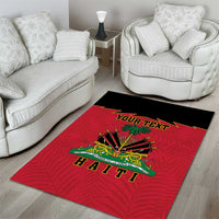 Personalized Haiti 1964 Area Rug Coat Of Arms Flag Style