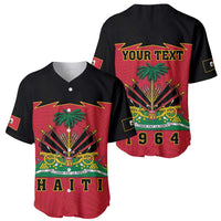 Personalized Haiti 1964 Baseball Jersey Coat Of Arms Flag Style