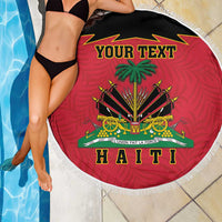 Personalized Haiti 1964 Beach Blanket Coat Of Arms Flag Style
