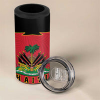 Personalized Haiti 1964 4 in 1 Can Cooler Tumbler Coat Of Arms Flag Style