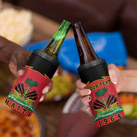 Personalized Haiti 1964 4 in 1 Can Cooler Tumbler Coat Of Arms Flag Style