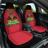 Personalized Haiti 1964 Car Seat Cover Coat Of Arms Flag Style