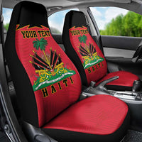 Personalized Haiti 1964 Car Seat Cover Coat Of Arms Flag Style