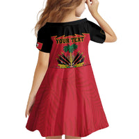Personalized Haiti 1964 Family Matching Off The Shoulder Long Sleeve Dress and Hawaiian Shirt Coat Of Arms Flag Style