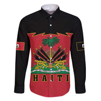 Personalized Haiti 1964 Family Matching Off Shoulder Short Dress and Hawaiian Shirt Coat Of Arms Flag Style