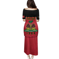 Personalized Haiti 1964 Family Matching Puletasi and Hawaiian Shirt Coat Of Arms Flag Style