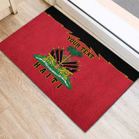 Personalized Haiti 1964 Rubber Doormat Coat Of Arms Flag Style