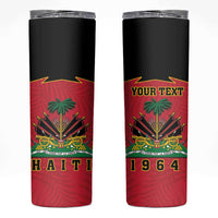 Personalized Haiti 1964 Skinny Tumbler Coat Of Arms Flag Style
