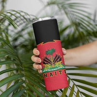 Personalized Haiti 1964 Skinny Tumbler Coat Of Arms Flag Style