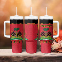 Personalized Haiti 1964 Tumbler With Handle Coat Of Arms Flag Style