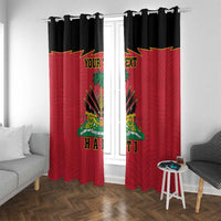 Personalized Haiti 1964 Window Curtain Coat Of Arms Flag Style