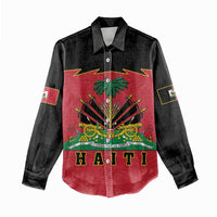 Personalized Haiti 1964 Women Casual Shirt Coat Of Arms Flag Style