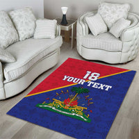 Custom Haiti Football Area Rug Les Grenadiers