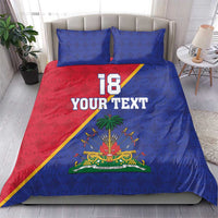 Custom Haiti Football Bedding Set Les Grenadiers