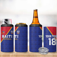 Custom Haiti Football 4 in 1 Can Cooler Tumbler Les Grenadiers