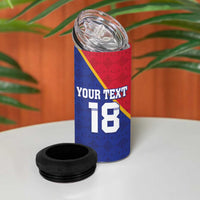 Custom Haiti Football 4 in 1 Can Cooler Tumbler Les Grenadiers