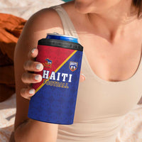 Custom Haiti Football 4 in 1 Can Cooler Tumbler Les Grenadiers