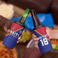 Custom Haiti Football 4 in 1 Can Cooler Tumbler Les Grenadiers
