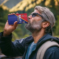 Custom Haiti Football 4 in 1 Can Cooler Tumbler Les Grenadiers