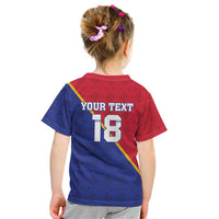 Custom Haiti Football Kid T Shirt Les Grenadiers