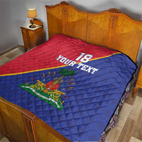 Custom Haiti Football Quilt Les Grenadiers