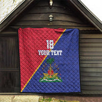 Custom Haiti Football Quilt Les Grenadiers