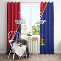 Custom Haiti Football Window Curtain Les Grenadiers