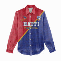 Custom Haiti Football Women Casual Shirt Les Grenadiers