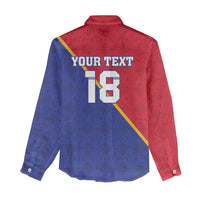 Custom Haiti Football Women Casual Shirt Les Grenadiers