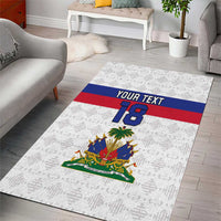 Custom Haiti Football Area Rug Ekip foutbol Ayiti