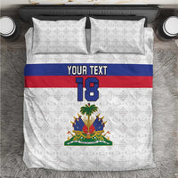 Custom Haiti Football Bedding Set Ekip foutbol Ayiti