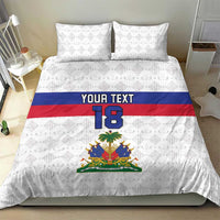 Custom Haiti Football Bedding Set Ekip foutbol Ayiti