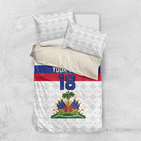 Custom Haiti Football Bedding Set Ekip foutbol Ayiti