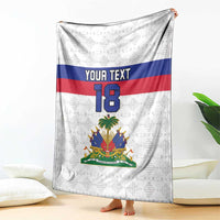 Custom Haiti Football Blanket Ekip foutbol Ayiti