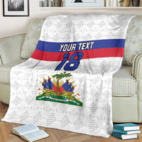Custom Haiti Football Blanket Ekip foutbol Ayiti