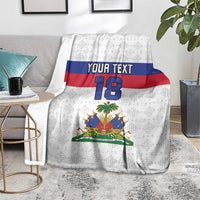 Custom Haiti Football Blanket Ekip foutbol Ayiti