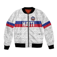 Custom Haiti Football Bomber Jacket Ekip foutbol Ayiti
